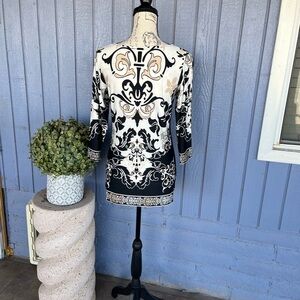 Petite Black and White Women's Top